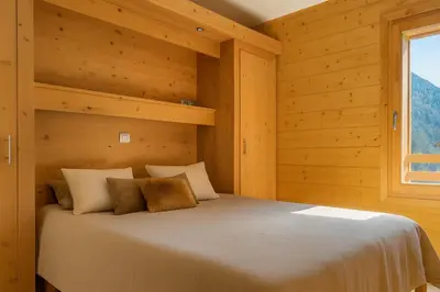Un ou plusieurs lits dans un hébergement de l'établissement Crépines - Appartement 2 à 4 personnes au pied des pistes