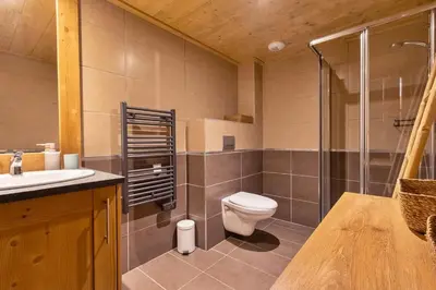 Salle de bains dans l'établissement Crépines - Appartement 2 à 4 personnes au pied des pistes