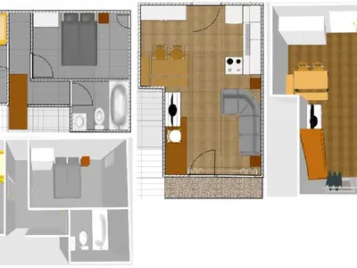 Plan de l'établissement Appartement chaleureux avec Wi-Fi et parking à Val-d'Isère - FR-1-694-429