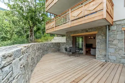 Balcon ou terrasse dans l'établissement Tome, superbe appartement avec terrasse vue montagne
