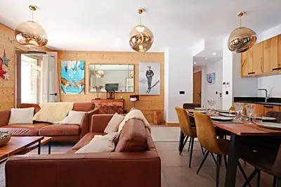 Cuisine ou kitchenette dans l'établissement Samba superbe appartement terrasse vue montagne