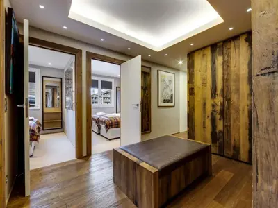 Un ou plusieurs lits dans un hébergement de l'établissement Résidence Solaise Plein Sud - Appartement duplex lumineux Proche des pistes et des commerces Hammam MAE-2853