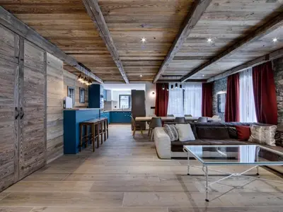 Coin salon dans l'établissement Résidence Turios 2 - Appartement entièrement rénové ski aux pieds Parking couvert MAE-2883