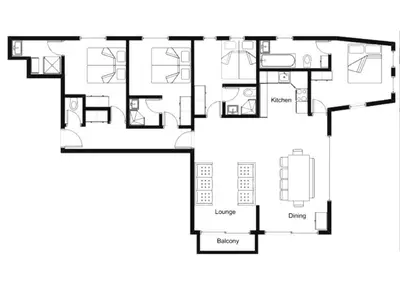 Plan de l'établissement Résidence Aiglon - Appartement spacieux Central MAE-2913