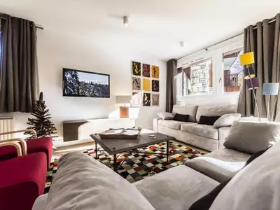 Coin salon dans l'établissement Chalet De Bellevarde - 5 Pièces pour 8 Personnes MAE-2933