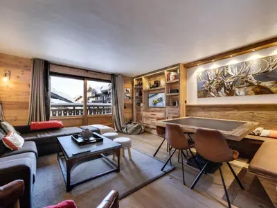 Coin salon dans l'établissement Résidence Squaw Valley - Appartement spacieux Au pieds des pistes Parking couvert MAE-2963