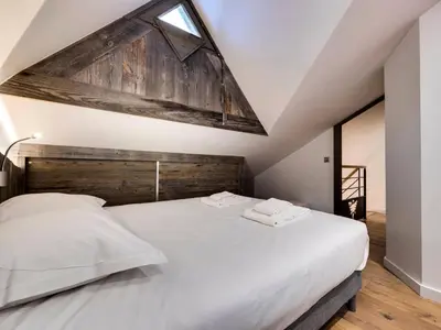 Un ou plusieurs lits dans un hébergement de l'établissement Résidence Val D'isere Village - Appartement entièrement rénové Ski aux pieds Parking couvert MAE-3043