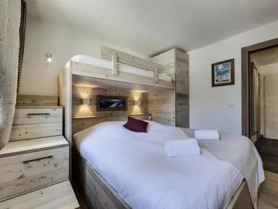 Un ou plusieurs lits dans un hébergement de l'établissement Résidence Val D'isere Village - Appartement entièrement rénové Au pied des pistes Parking couvert MAE-3123