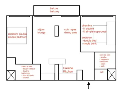 Plan de l'établissement Résidence Val D'isere Village - Appartement entièrement rénové Au pied des pistes Parking couvert MAE-3123