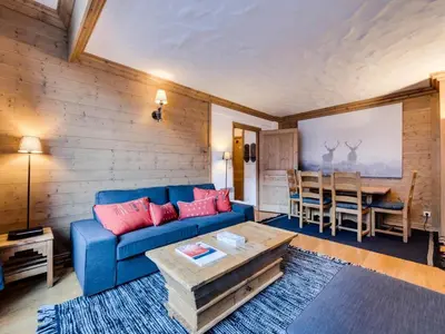 Coin salon dans l'établissement Résidence Aiglon - Appartement agréable Centre station MAE-3133