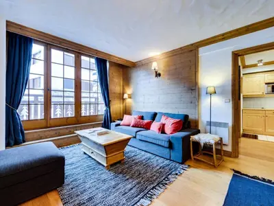 Coin salon dans l'établissement Résidence Aiglon - Appartement agréable Centre station MAE-3133