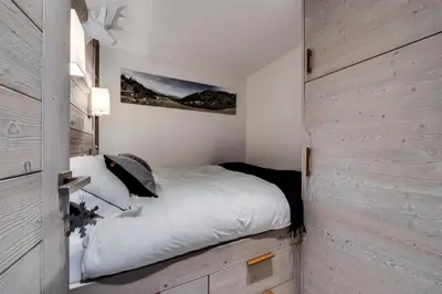 Un ou plusieurs lits dans un hébergement de l'établissement Résidence Val D'isere Village - Appartement entièrement rénové, au pied des pistes MAE-3153