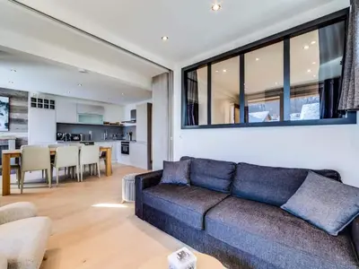 Coin salon dans l'établissement Résidence Grand Cocor - Appartement entièrement rénové ski aux pieds Balcon MAE-3213