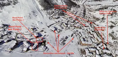 Plan de l'établissement Résidence Rond Point Des Pistes - Appartement confortable Ski aux pieds Balcon MAE-3253