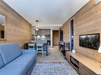 Coin salon dans l'établissement Résidence Val D'isere Village - Appartement confortable Ski aux pieds Parking couvert MAE-3303