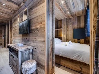 Un ou plusieurs lits dans un hébergement de l'établissement Résidence Val D'isere Village - Appartement entièrement rénové, au pied des pistes MAE-3323