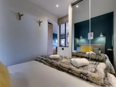 Un ou plusieurs lits dans un hébergement de l'établissement Résidence Val D'isere Village - Appartement entièrement rénové Ski aux pieds Balcon MAE-3373