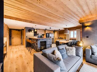 Cuisine ou kitchenette dans l'établissement Résidence Myrtilles - Appartement entièrement rénové Proche des pistes et des commerces Parking couvert MAE-7343