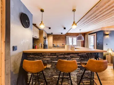 Coin salon dans l'établissement Résidence Myrtilles - Appartement entièrement rénové Proche des pistes et des commerces Parking couvert MAE-7343