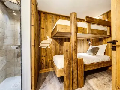 Un ou plusieurs lits dans un hébergement de l'établissement Résidence Grizzly - Appartement entièrement rénové Proche des pistes Parking inclus MAE-7363