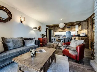 Coin salon dans l'établissement Résidence Grizzly - Appartement entièrement rénové Proche des pistes Parking inclus MAE-7363