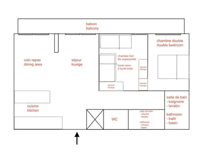 Plan de l'établissement Résidence Val D'isere Village - Appartement confortable Au pieds des pistes Parking couvert MAE-7393