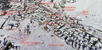 Plan de l'établissement Résidence Val D'isere Village - Appartement confortable Au pieds des pistes Parking couvert MAE-7393