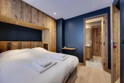 Un ou plusieurs lits dans un hébergement de l'établissement Résidence Hauts Du Rogoney - Appartement entièrement rénové Proche des pistes et des commerces MAE-7403