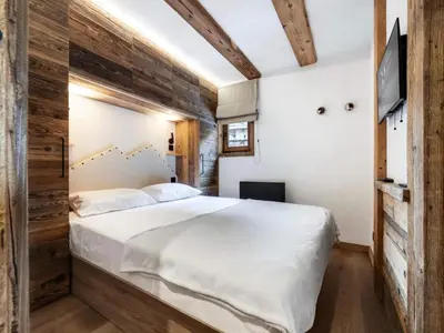 Un ou plusieurs lits dans un hébergement de l'établissement Résidence Val D'isere Village - Appartement entièrement rénové Ski aux pieds Parking couvert MAE-7413