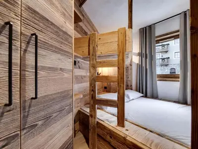 Un ou plusieurs lits dans un hébergement de l'établissement Résidence Val D'isere Village - Appartement entièrement rénové Ski aux pieds Parking couvert MAE-7413