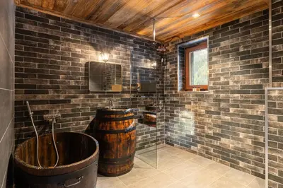 Salle de bains dans l'établissement Black Diamond - Tignes