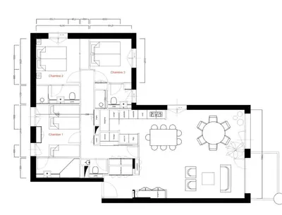 Plan de l'établissement Chalet De Bellevarde - Appartement agréable Centre station MAE-7353