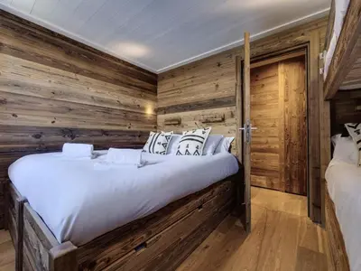 Un ou plusieurs lits dans un hébergement de l'établissement Chalet De Bellevarde - Appartement agréable Centre station MAE-7353