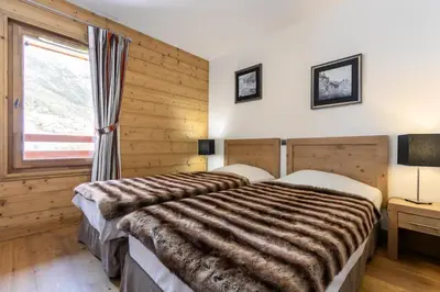 Un ou plusieurs lits dans un hébergement de l'établissement Les Chalet De Flambeau - Appartement 3 pièces - 6 personnes MAE-9473