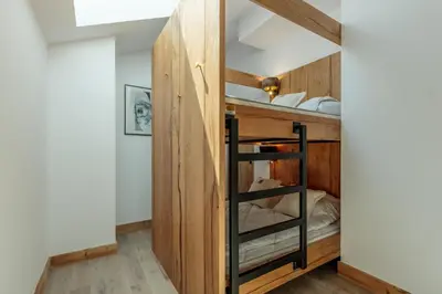 Un ou plusieurs lits dans un hébergement de l'établissement Mio – Loft alpin lumineux avec vue montagne