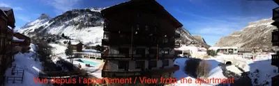 Vue générale sur la montagne ou vue sur la montagne depuis l'appartement
