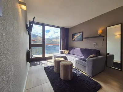 Coin salon dans l'établissement Appartement plein sud ARC 2000
