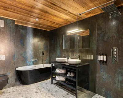 Salle de bains dans l'établissement Black Diamond - Chalet Charlie