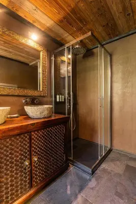 Salle de bains dans l'établissement Black Diamond - Chalet Ubud