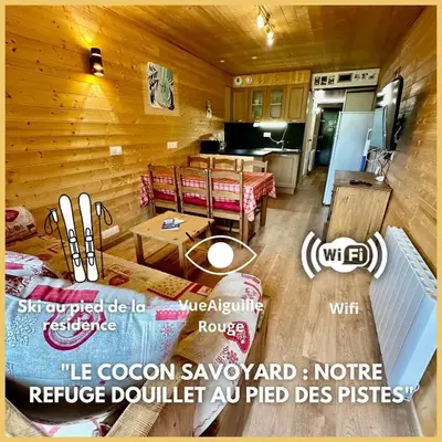 Le Cocon Savoyard - Ménage inclus - Arc 2000 - Ski IN-OUT - Conciergerie du Varet
