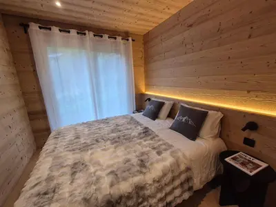 Un ou plusieurs lits dans un hébergement de l'établissement Somptueux Chalet 12 personnes - Villaroger