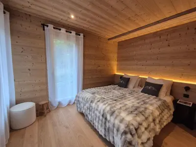 Un ou plusieurs lits dans un hébergement de l'établissement Somptueux Chalet 12 personnes - Villaroger