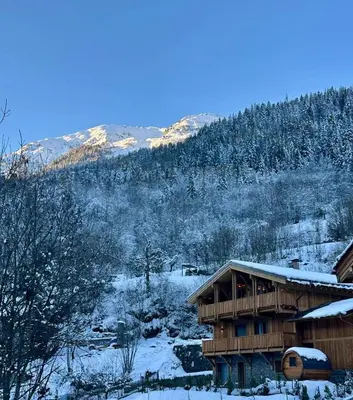Paysage naturel près de le chalet