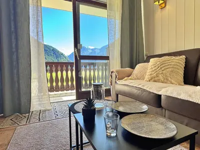 Vue générale sur la montagne ou vue sur la montagne depuis l'appartement