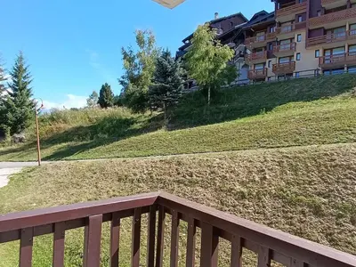 Jardin de l'établissement Paradiski proches pistes et commerces vallandry