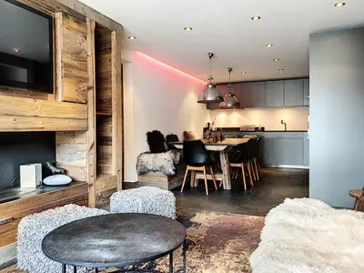 Cuisine ou kitchenette dans l'établissement Résidence Le Dome - Superbe 3 pieces cabine · Centre station MAE-7343