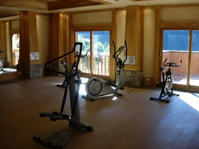 Salle ou équipements de sports de l'établissement Les Alpages de Champagny - Appartement chaleureux avec vue