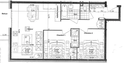 Plan de l'établissement Les Alpages de Champagny - Appartement chaleureux avec vue