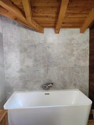 Salle de bains dans l'établissement Stella Alpina