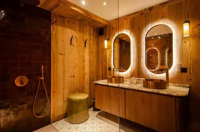 Salle de bains dans l'établissement Chalet Sapins - Full Chalet - Luxury Experience - Elegance & Confort - Private Pool